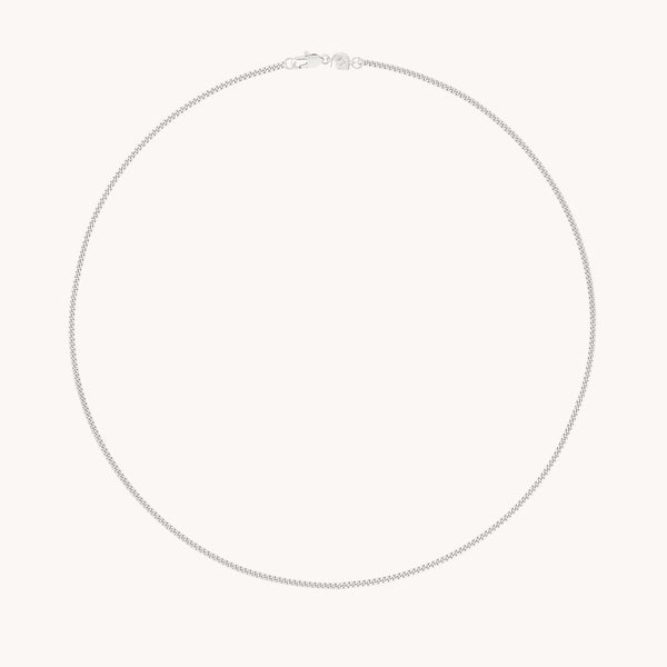 Essential Curb Chain Necklace in Silver
