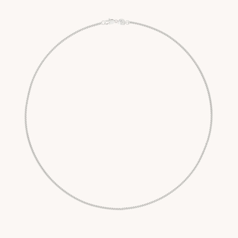 Essential Curb Chain Necklace in Silver