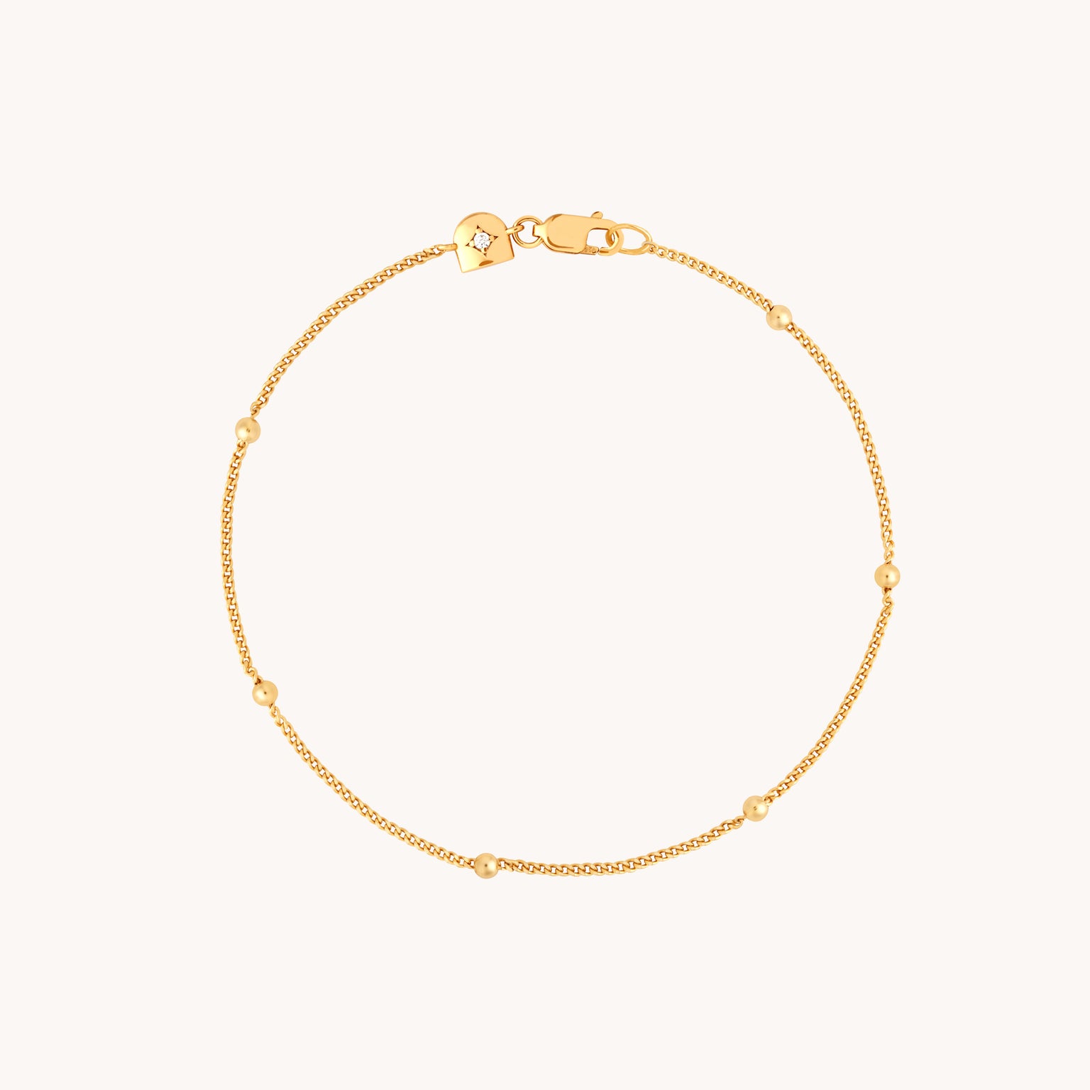Essential Beaded Chain Bracelet in Gold