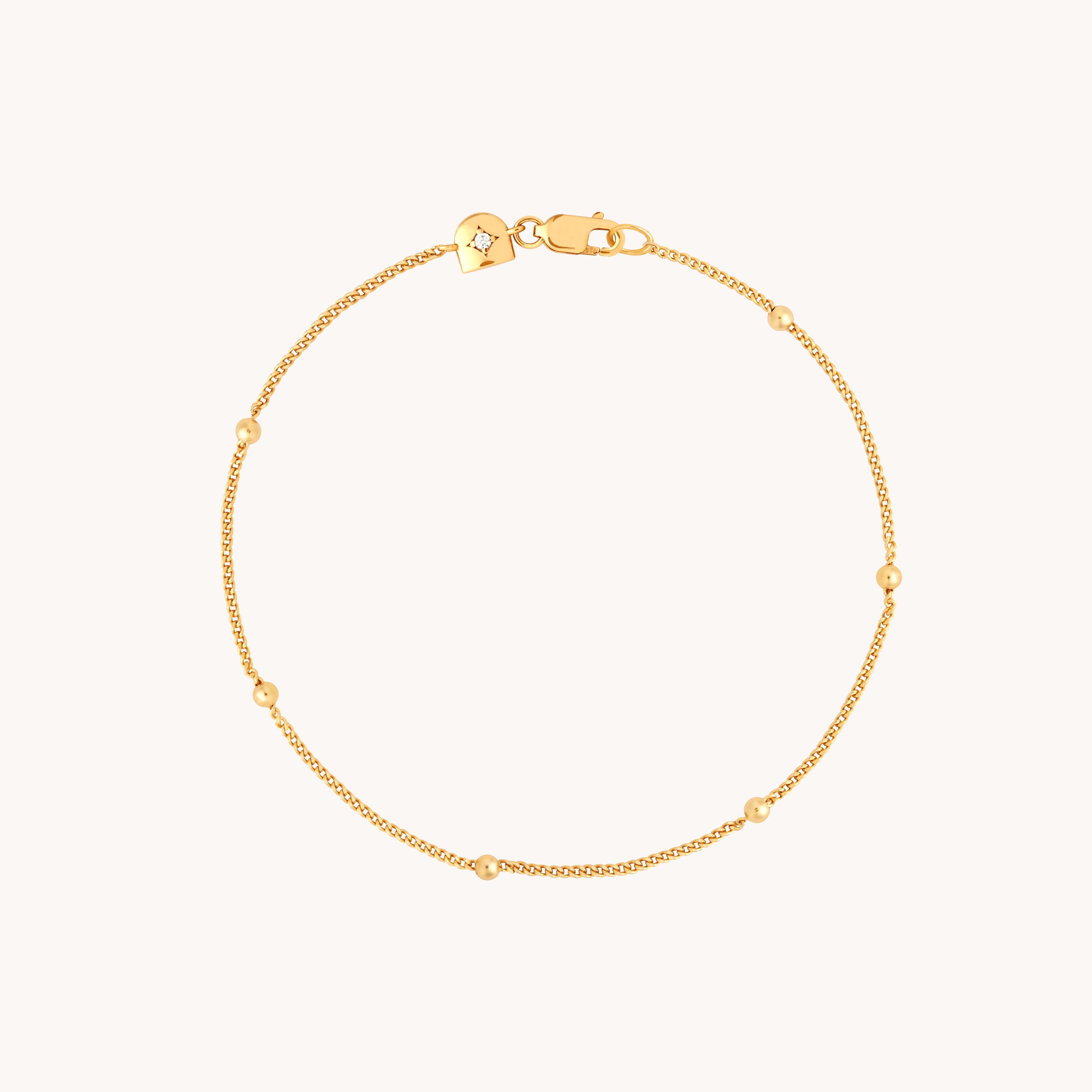 Essential Beaded Chain Bracelet in Gold