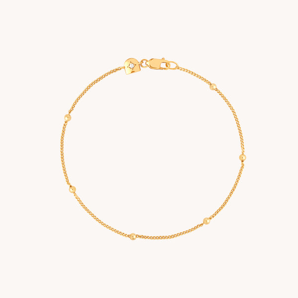 Essential Beaded Chain Bracelet in Gold