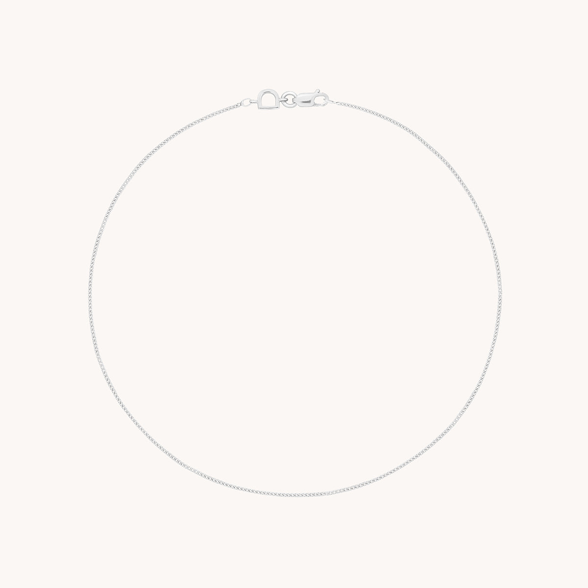 Bold Miyu Story Chain Anklet in Solid White Gold