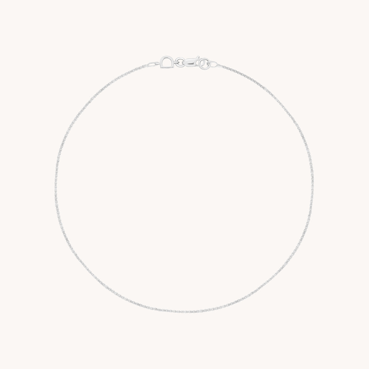 Shoreditch Story Chain Anklet in Solid White Gold-Astrid & Miyu