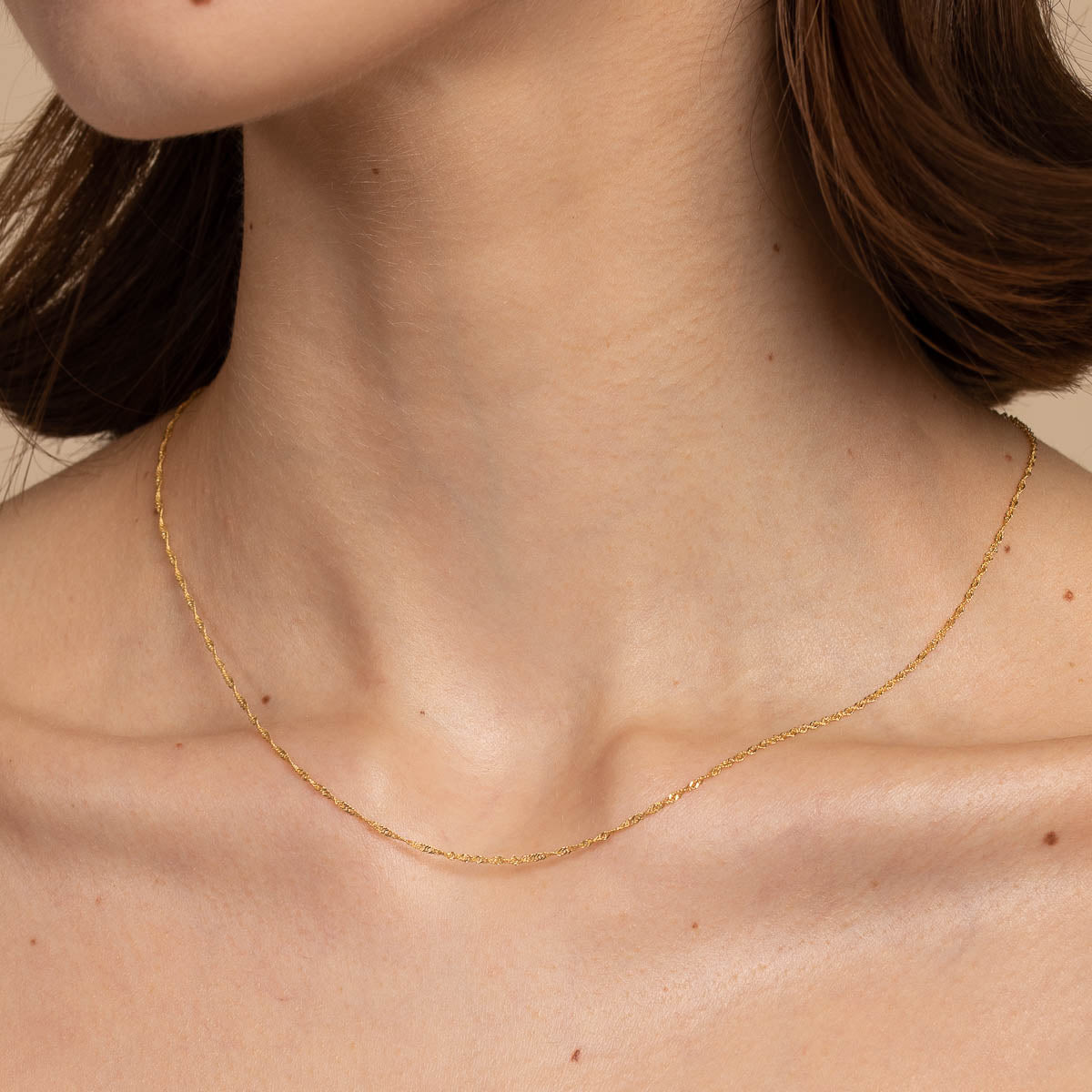 Charm Compatible Necklaces & Bracelets - Astrid Chain Necklace in Solid Gold - - Astrid & Miyu