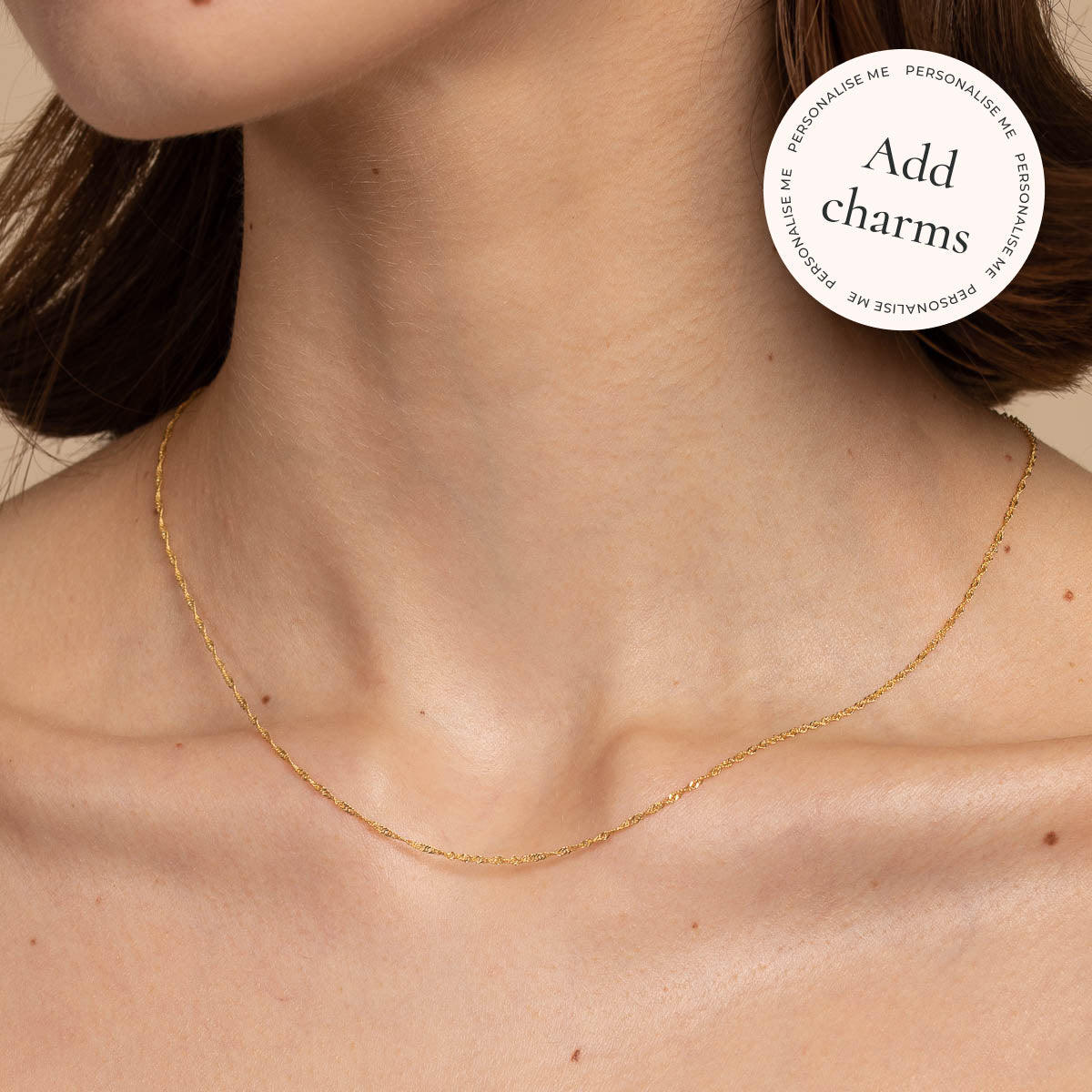 Charm Compatible Necklaces & Bracelets - Astrid Chain Necklace in Solid Gold - - Astrid & Miyu