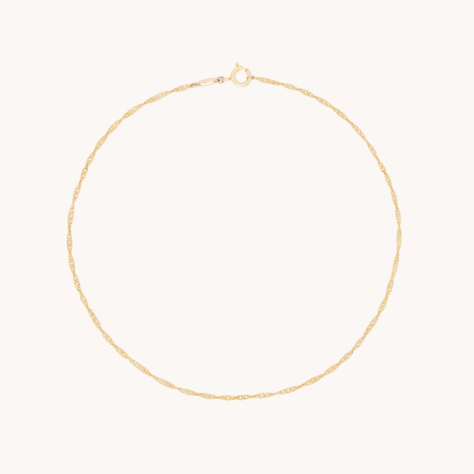 Astrid Chain Anklet in Solid Gold