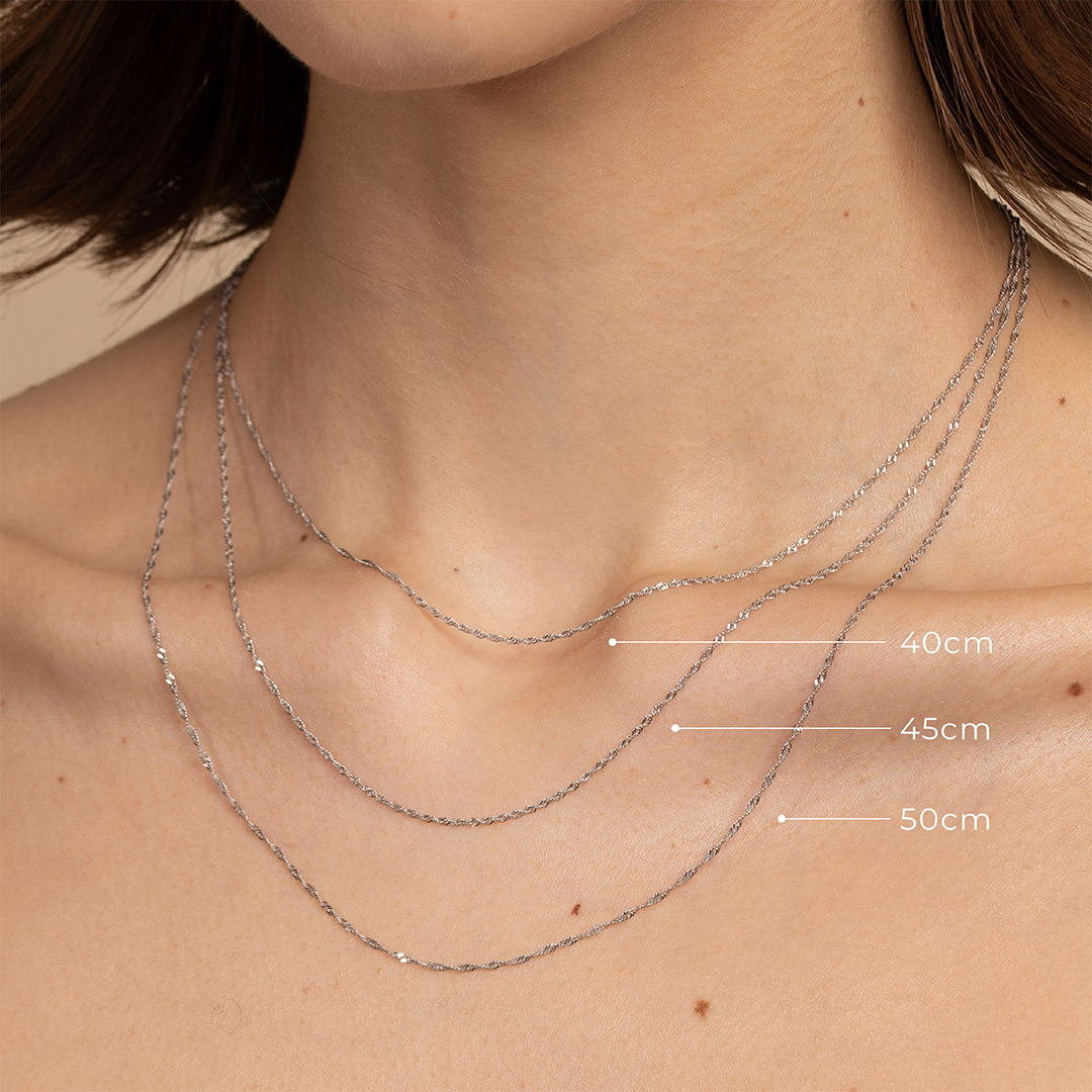Charm Compatible Necklaces & Bracelets - Astrid Chain Necklace in Solid White Gold - - Astrid & Miyu