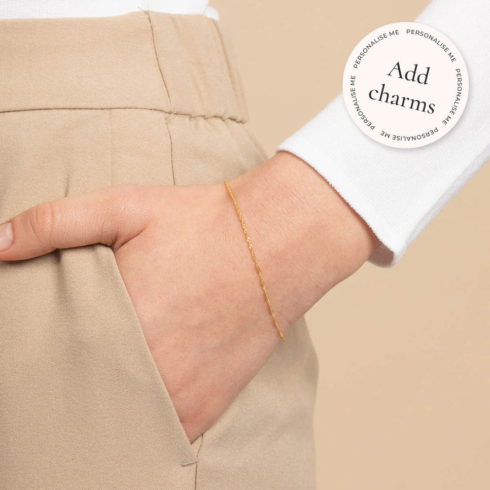 Bracelets - Astrid Chain Bracelet in Solid Gold - - Astrid & Miyu