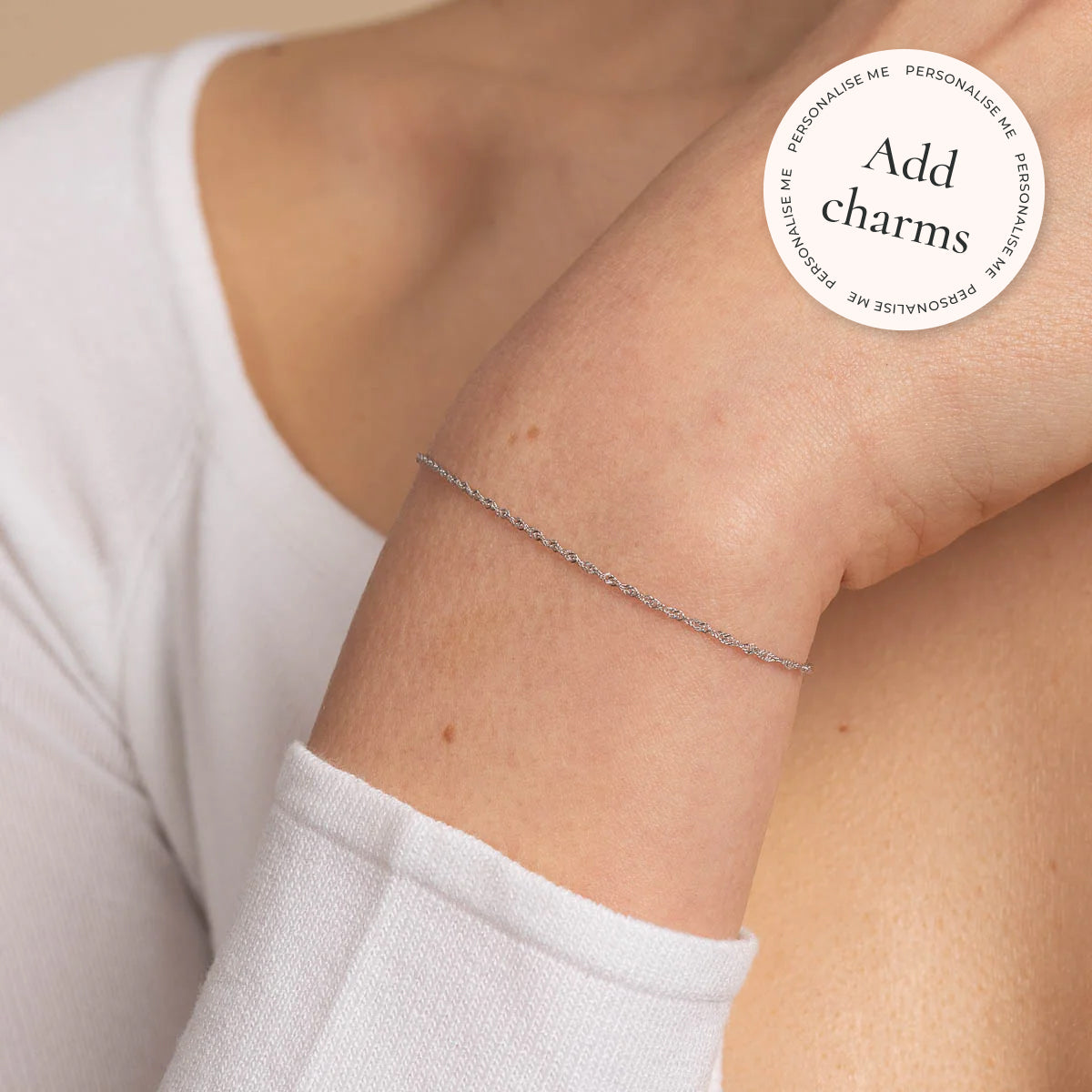 Bracelets - Astrid Chain Bracelet in Solid White Gold - - Astrid & Miyu