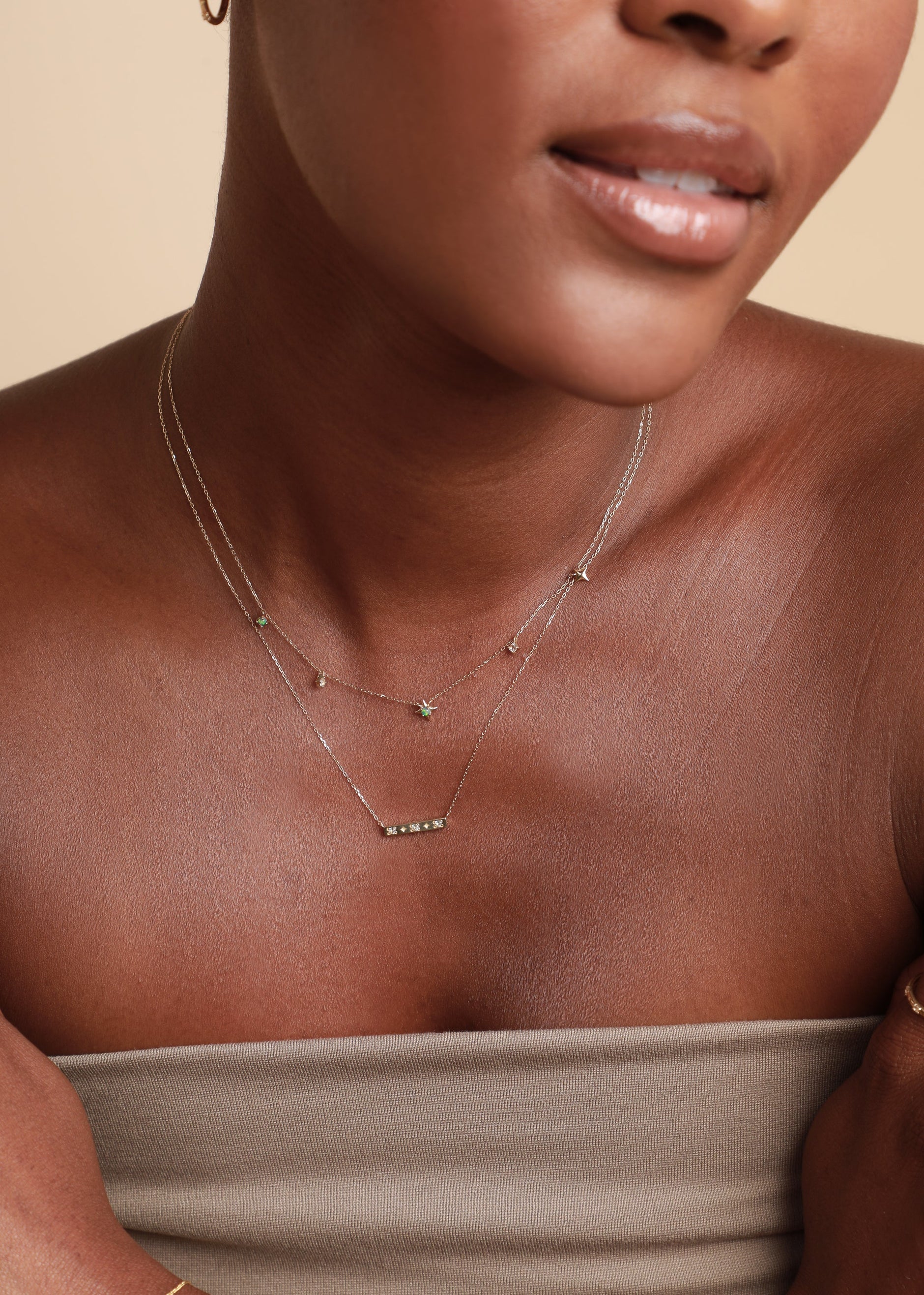 Cosmic Star Necklace Gift Set in Solid Gold