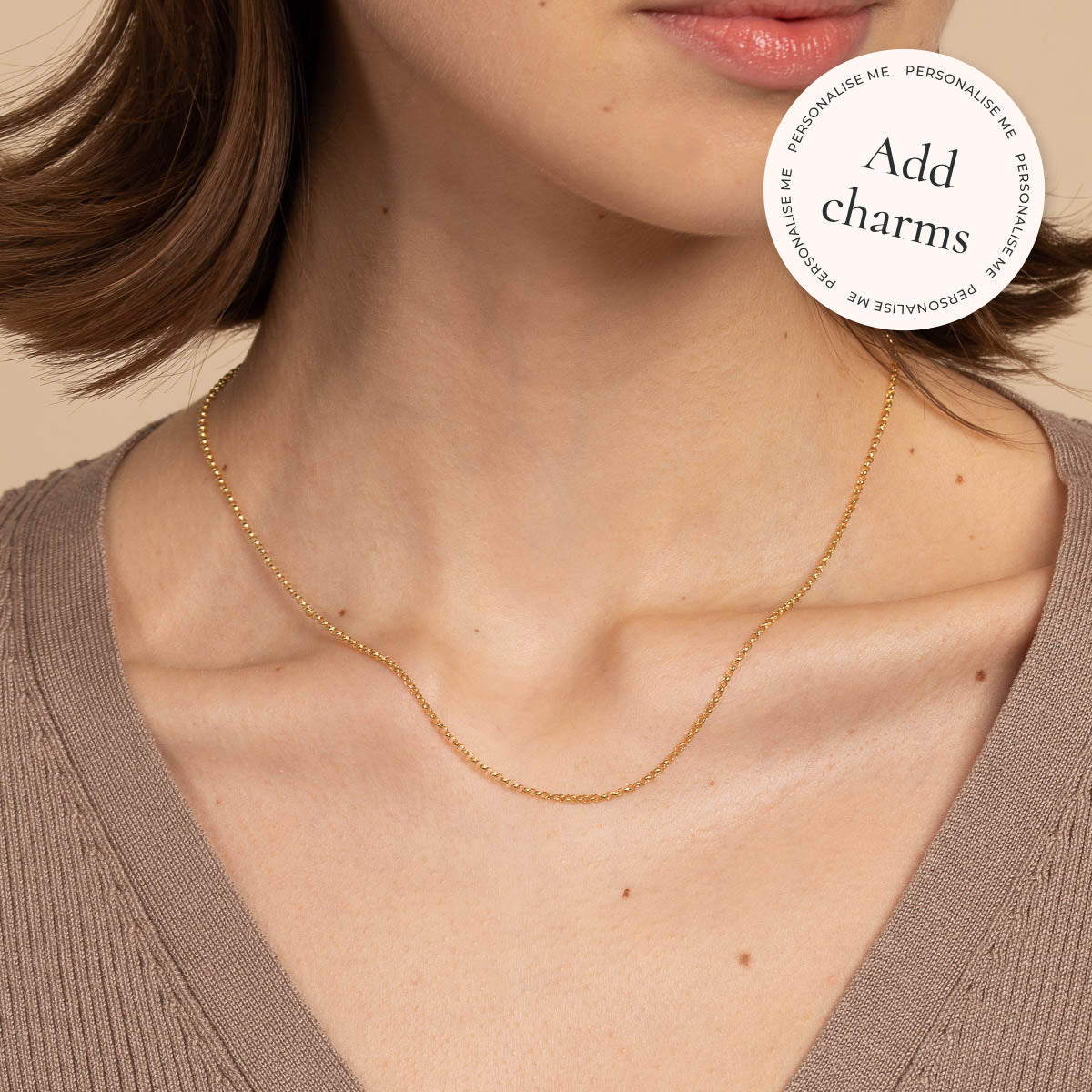 Chelsea Story Chain Necklace in Solid Gold