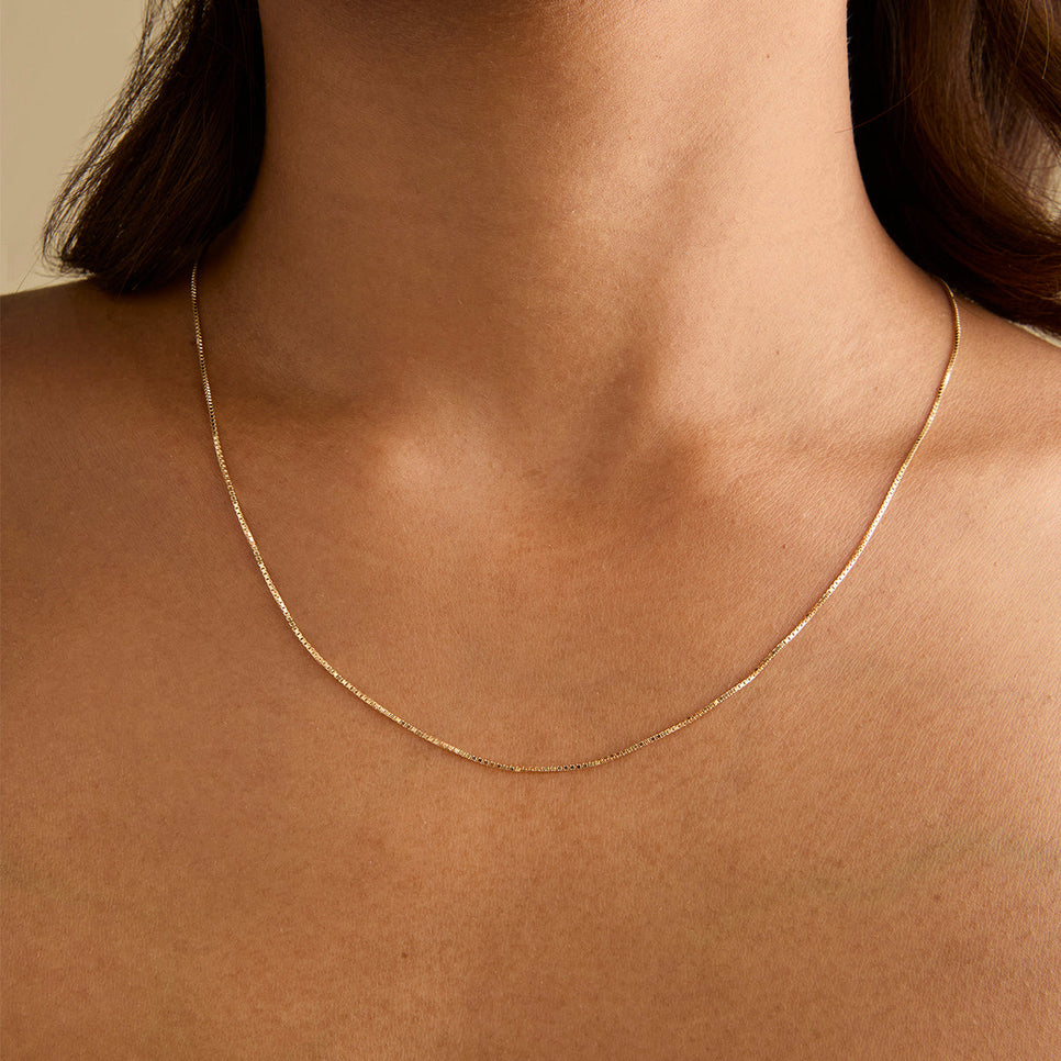 Charm Compatible Necklaces & Bracelets - Shoreditch Chain Necklace in Solid Gold - Necklaces - Astrid & Miyu