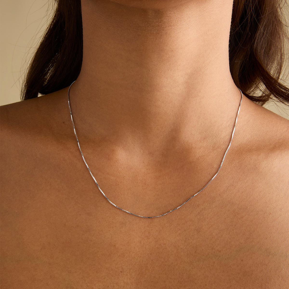 Charm Compatible Necklaces & Bracelets - Shoreditch Chain Necklace in Solid White Gold - Necklaces - Astrid & Miyu