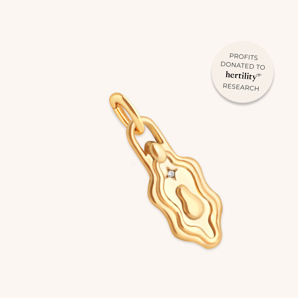 A&M x Hertility Vulva Charm in Gold-Astrid & Miyu