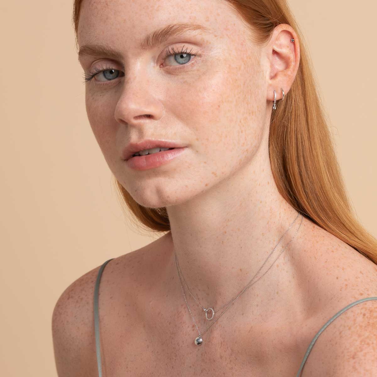 March Aquamarine Birthstone Earrings in Solid White Gold