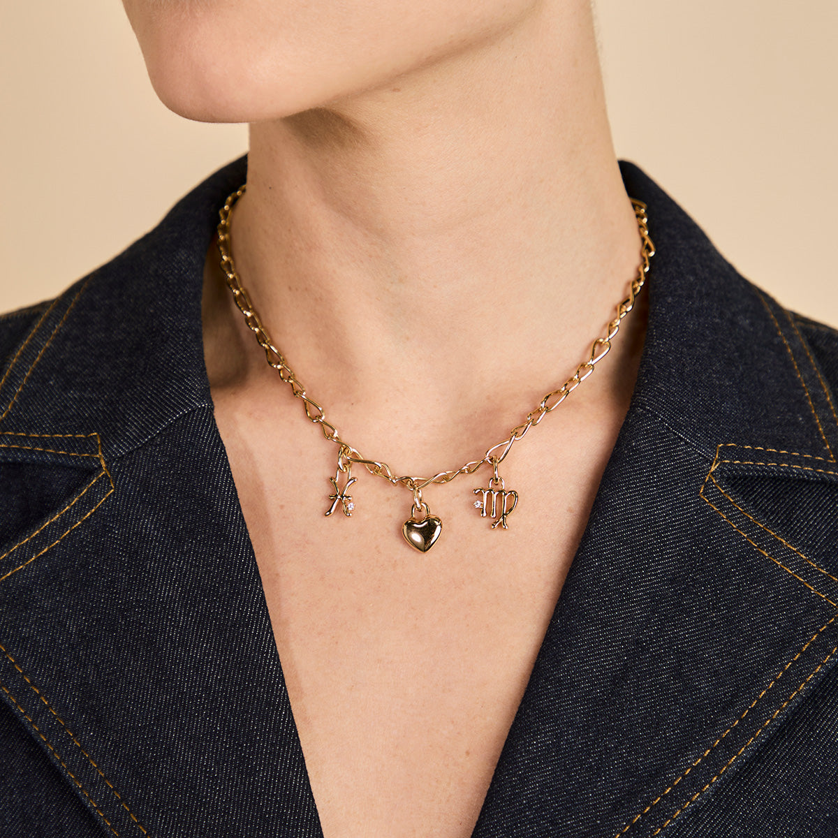 Scorpio Zodiac Clip Charm in Gold