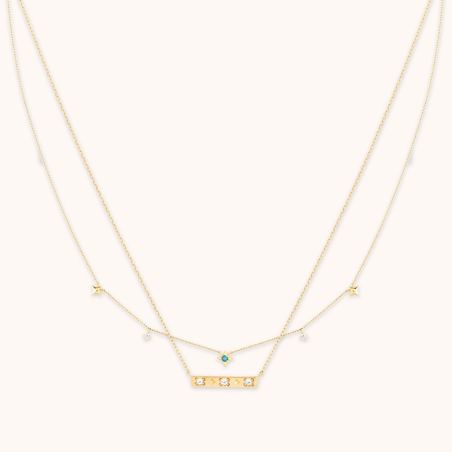 Cosmic Star Necklace Gift Set in Solid Gold