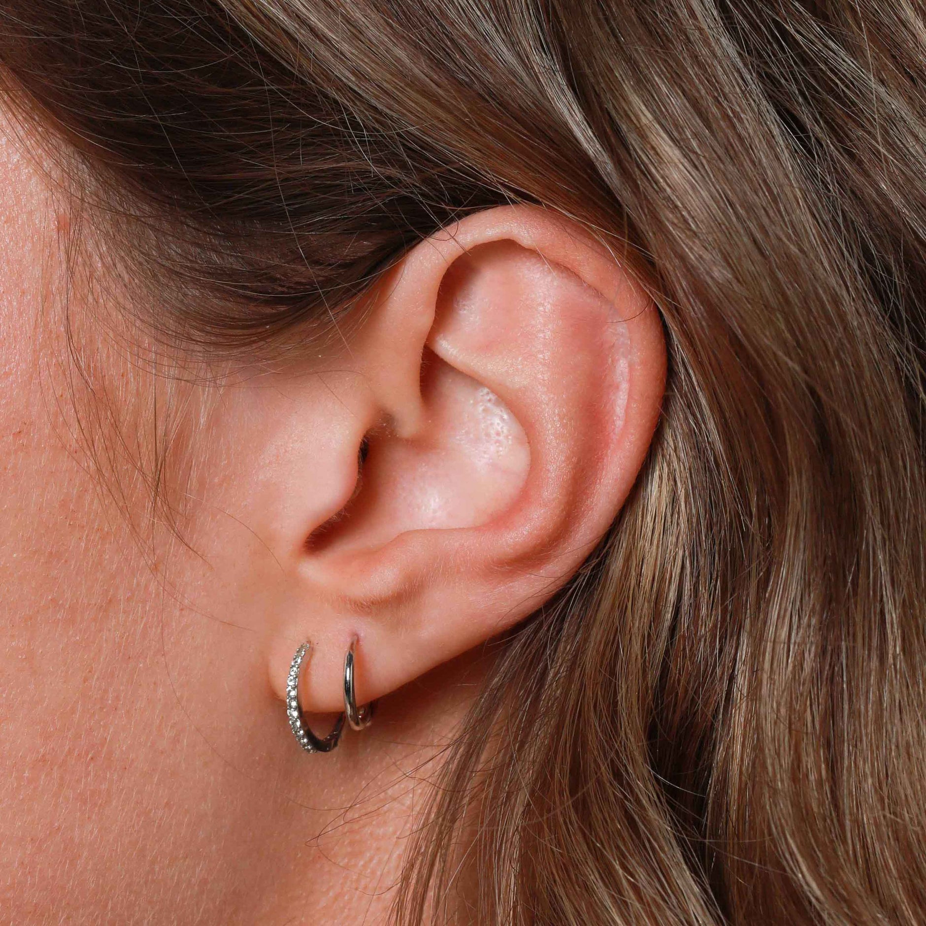 Cosmic Star Earring Gift Set in Solid White Gold