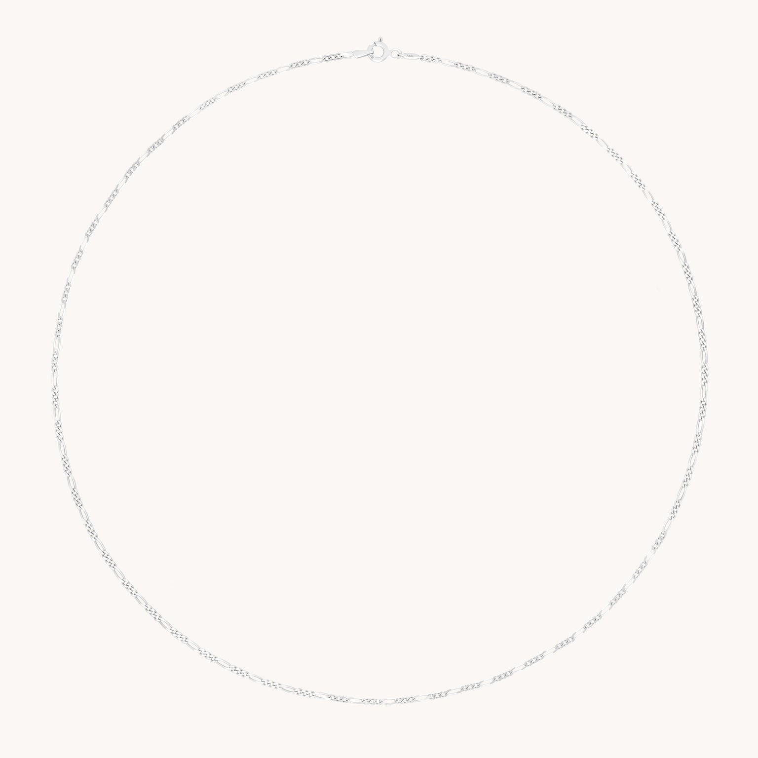 Soho Story Chain Necklace in Solid White Gold