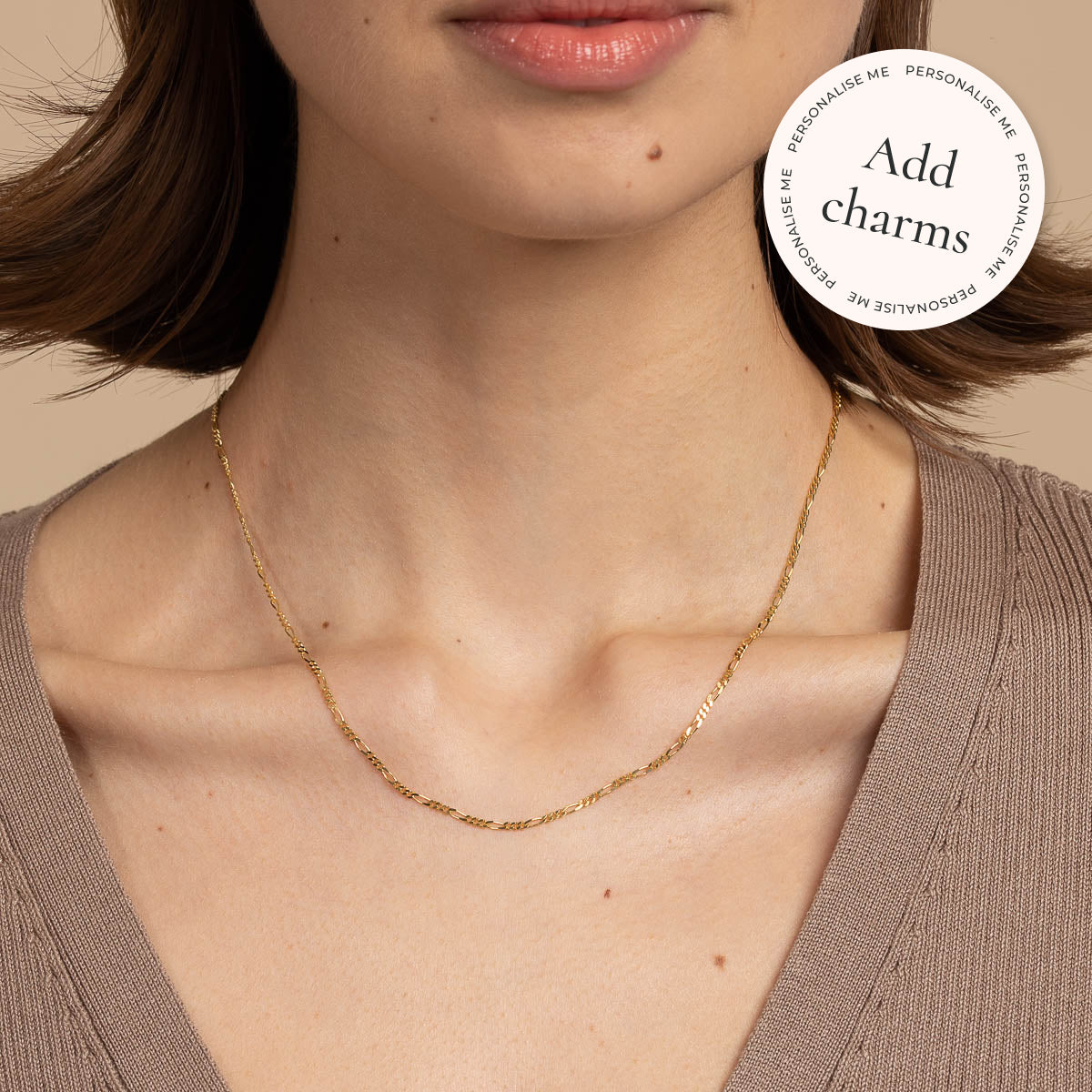 Soho Story Chain Necklace in Solid Gold