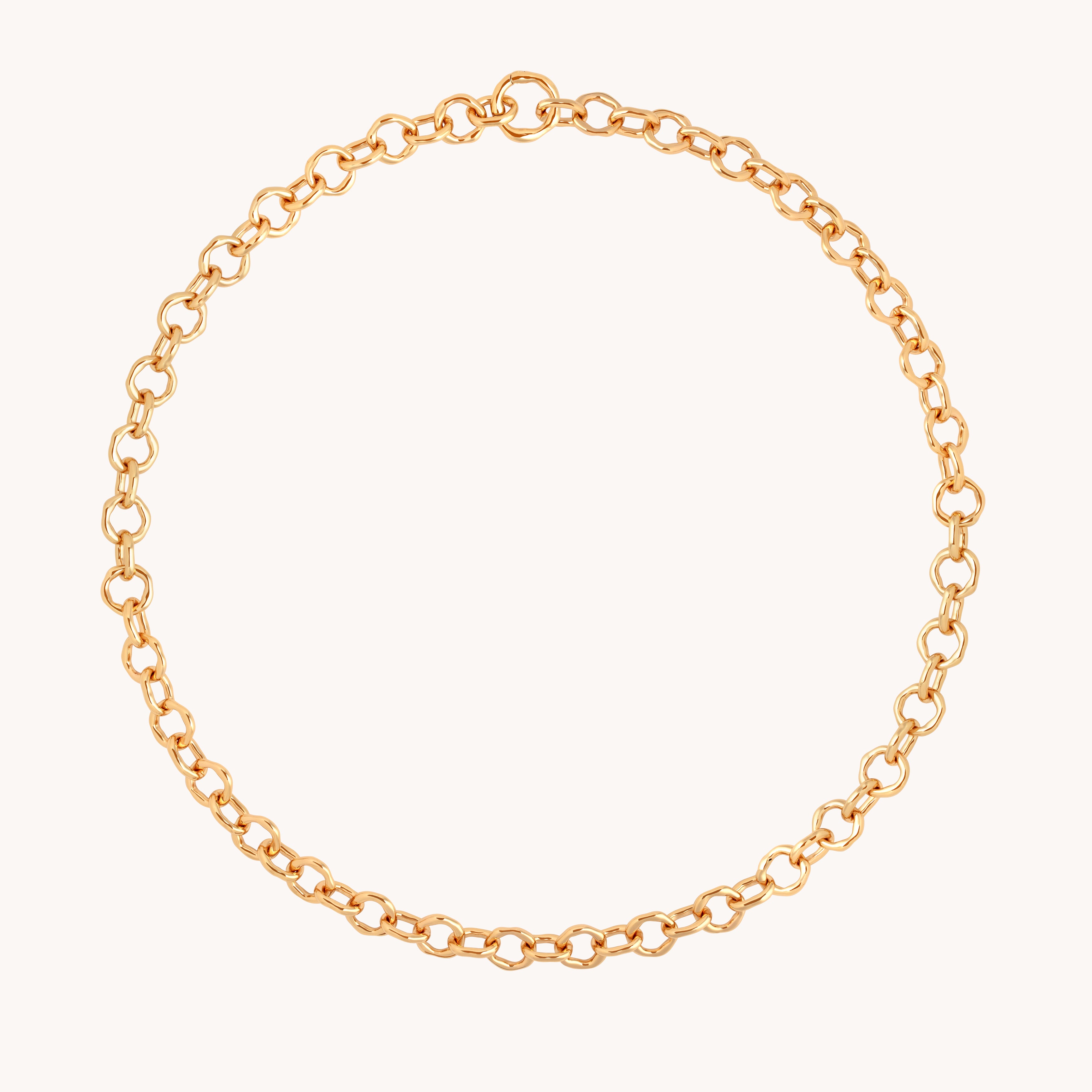 Molten Link Chain Necklace in Gold