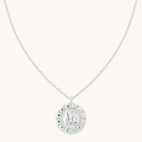 Virgo Bold Zodiac Pendant Necklace in Silver