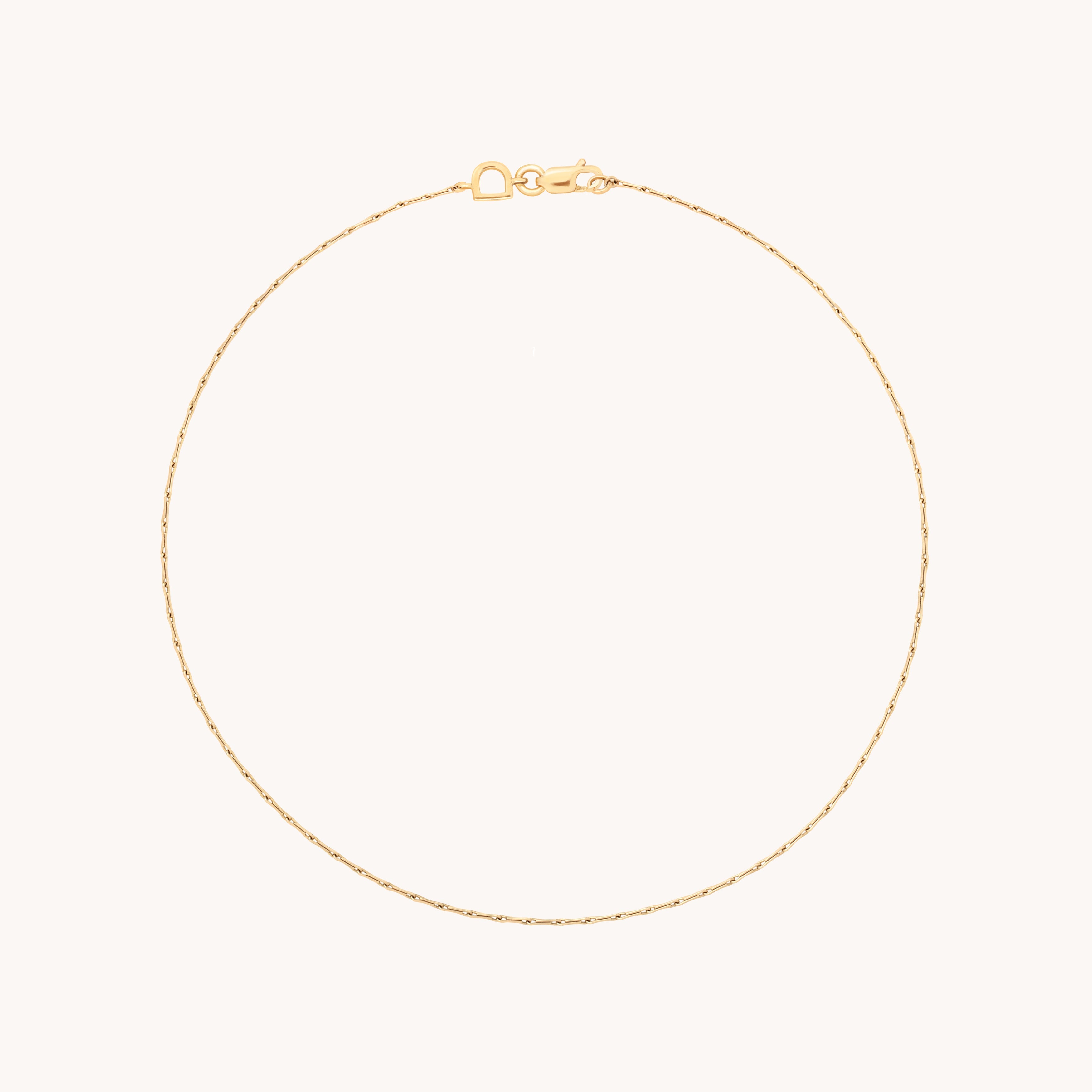 Marylebone Story Chain Anklet in Solid Gold