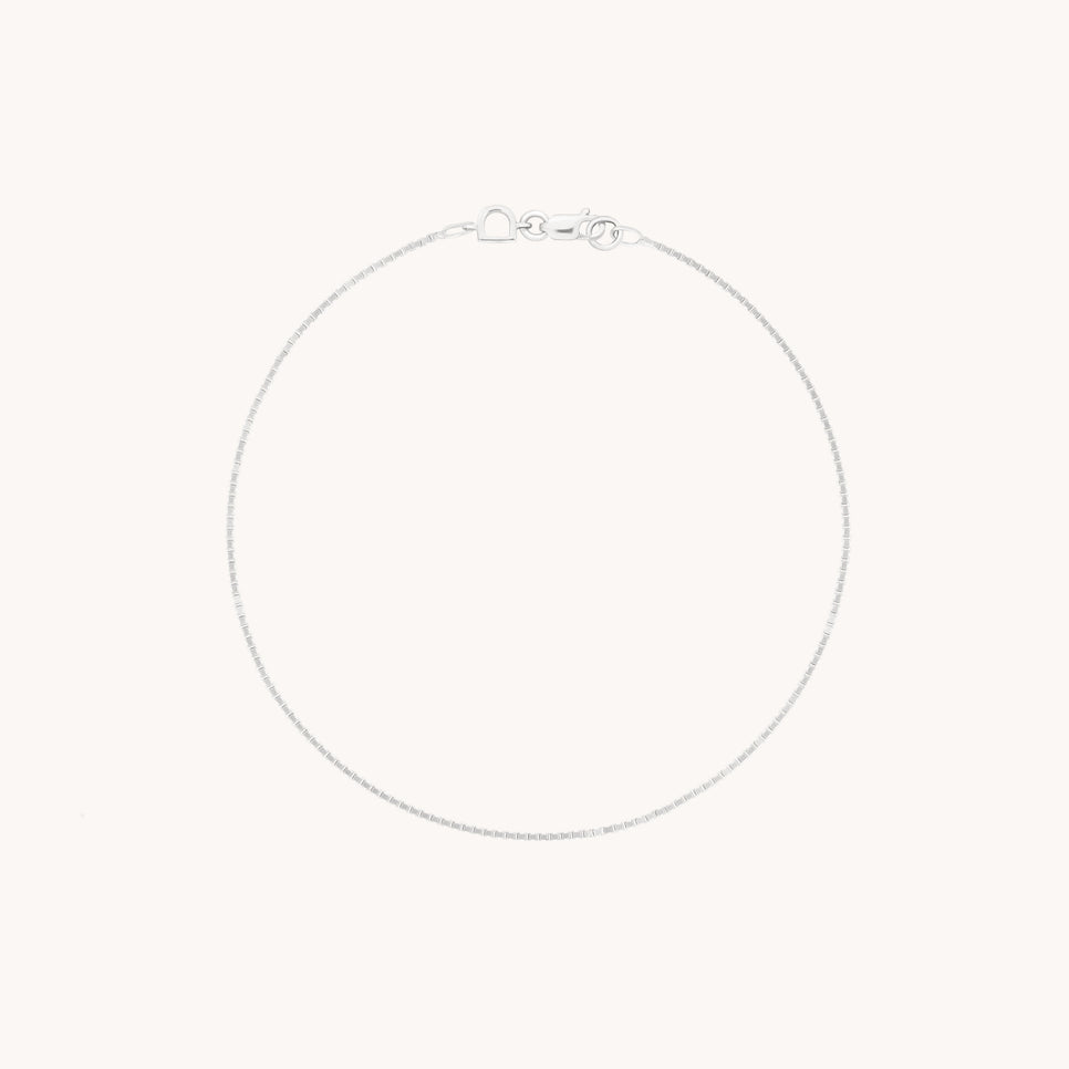 Shoreditch Story Chain Bracelet in Solid White Gold