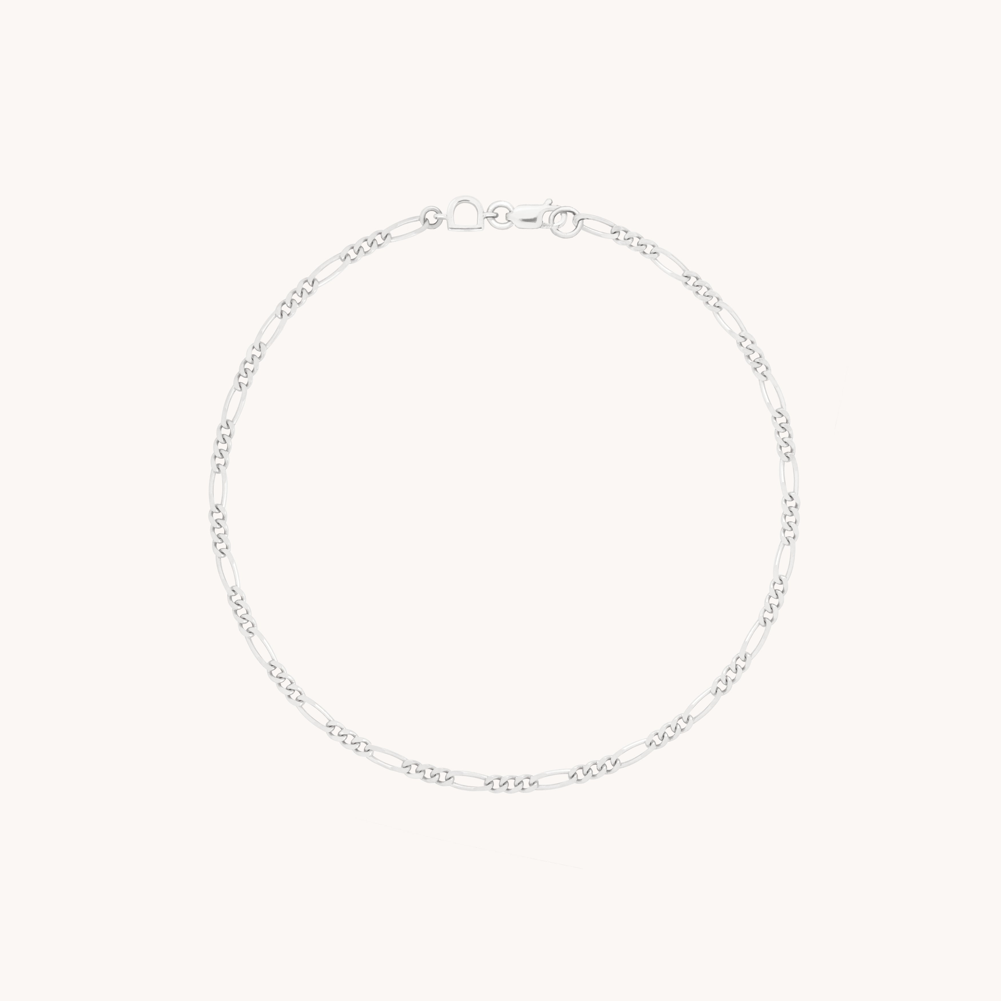 Soho Story Chain Bracelet in Solid White Gold