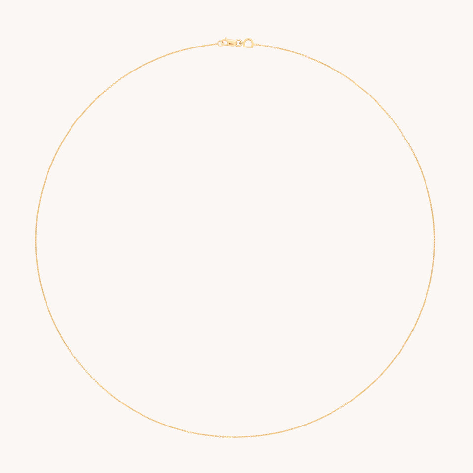 Angel Story Chain Necklace in Solid Gold