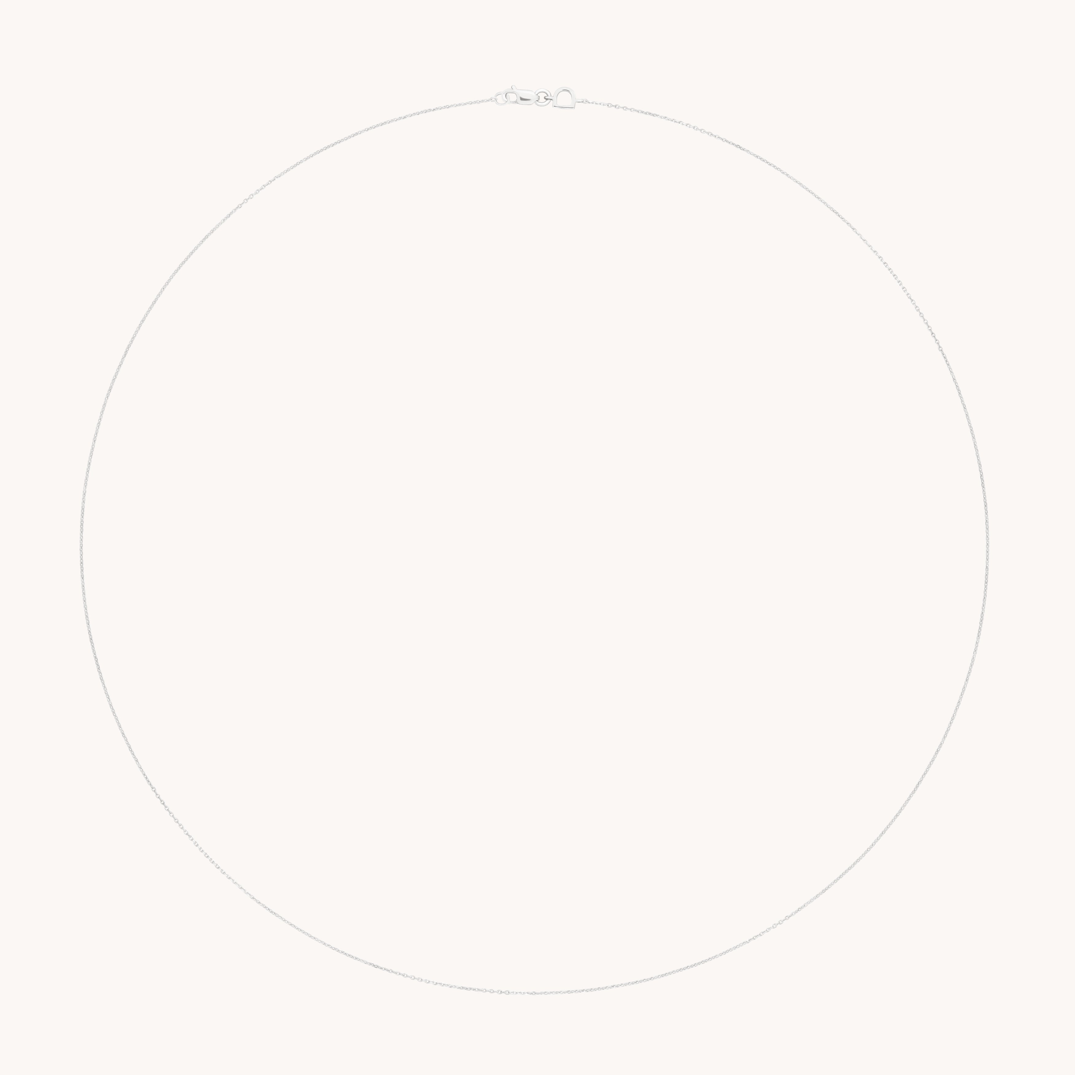 Angel Story Chain Necklace in Solid White Gold