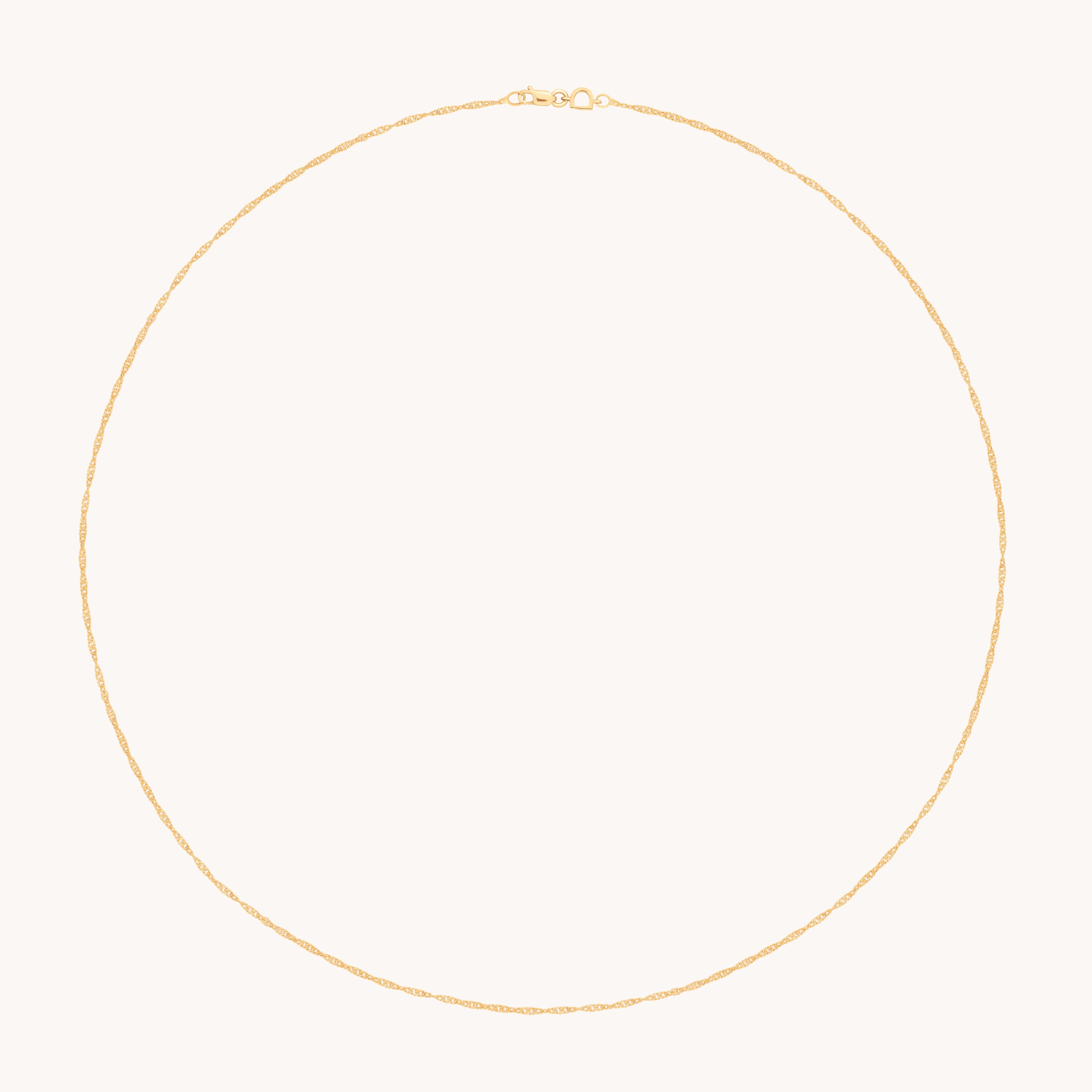 Astrid Story Chain Necklace in Solid Gold