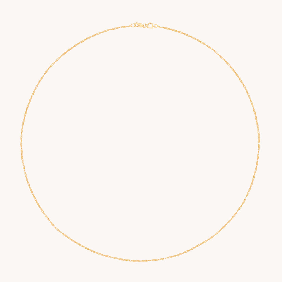 Astrid Story Chain Necklace in Solid Gold