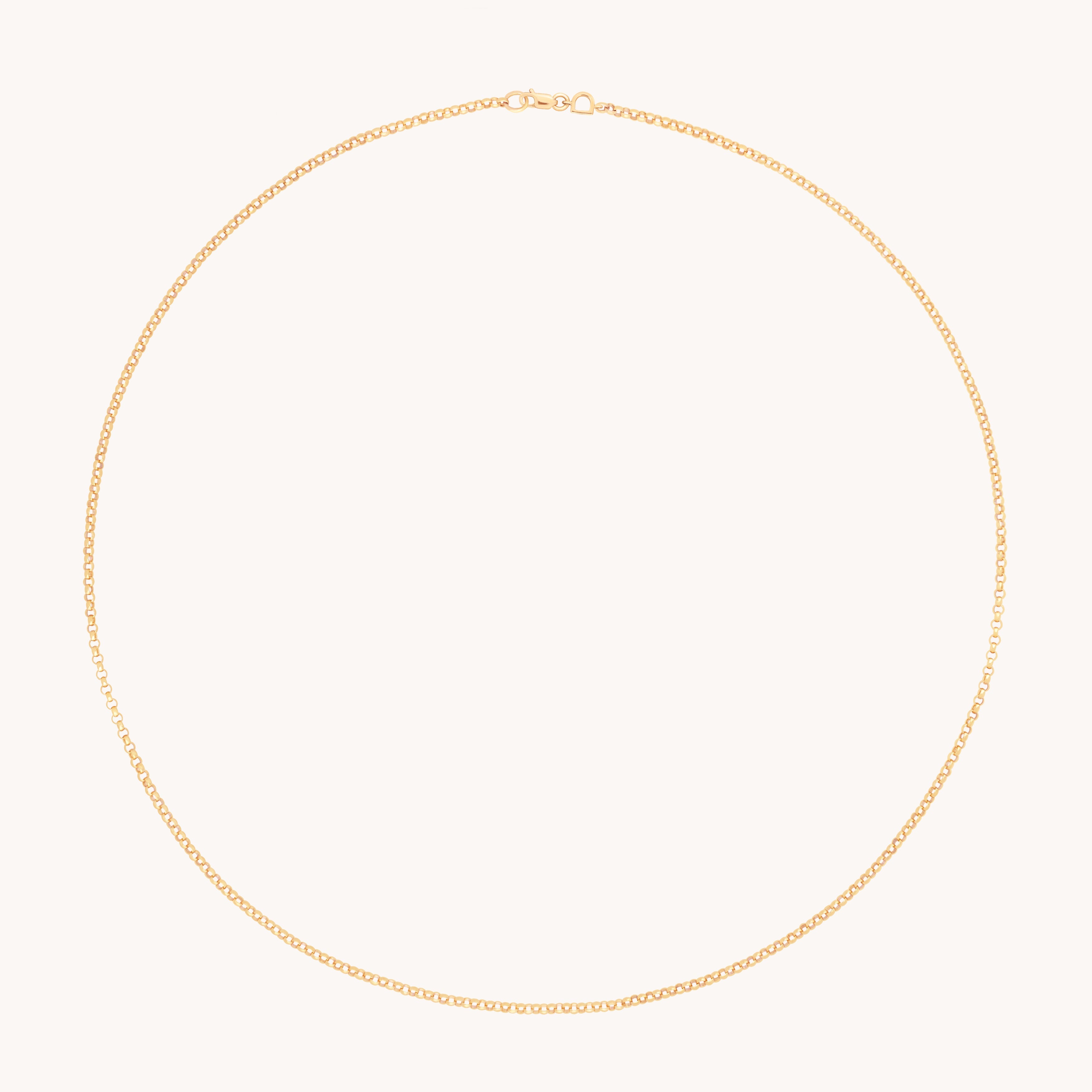 Chelsea Story Chain Necklace in Solid Gold