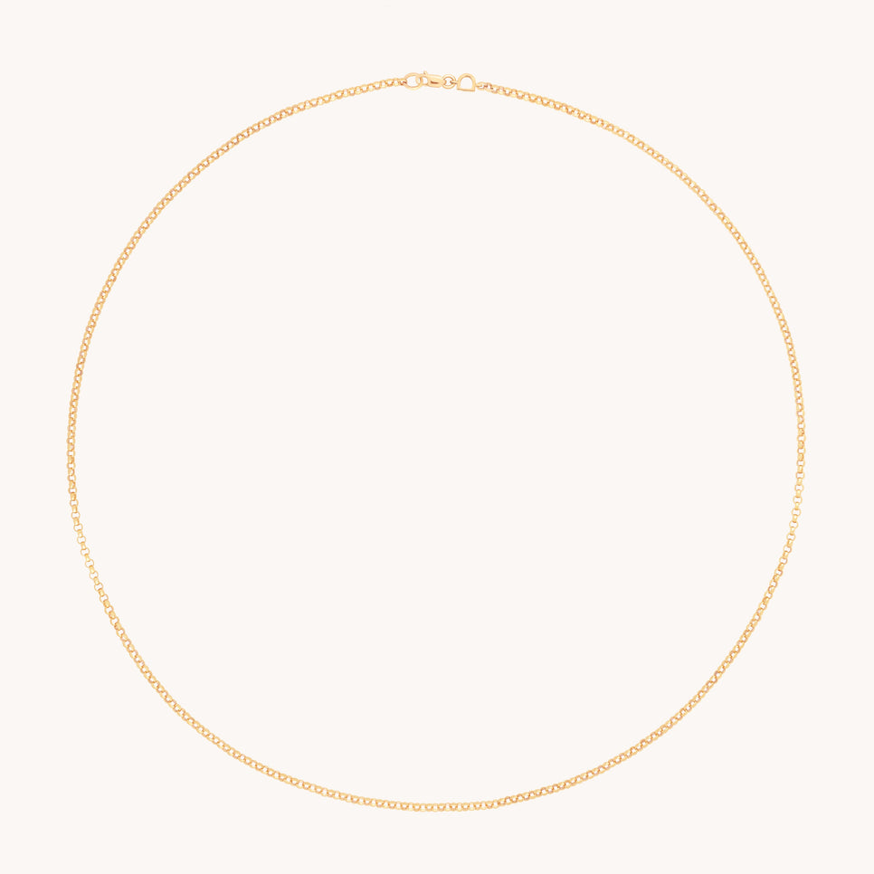 Chelsea Story Chain Necklace in Solid Gold