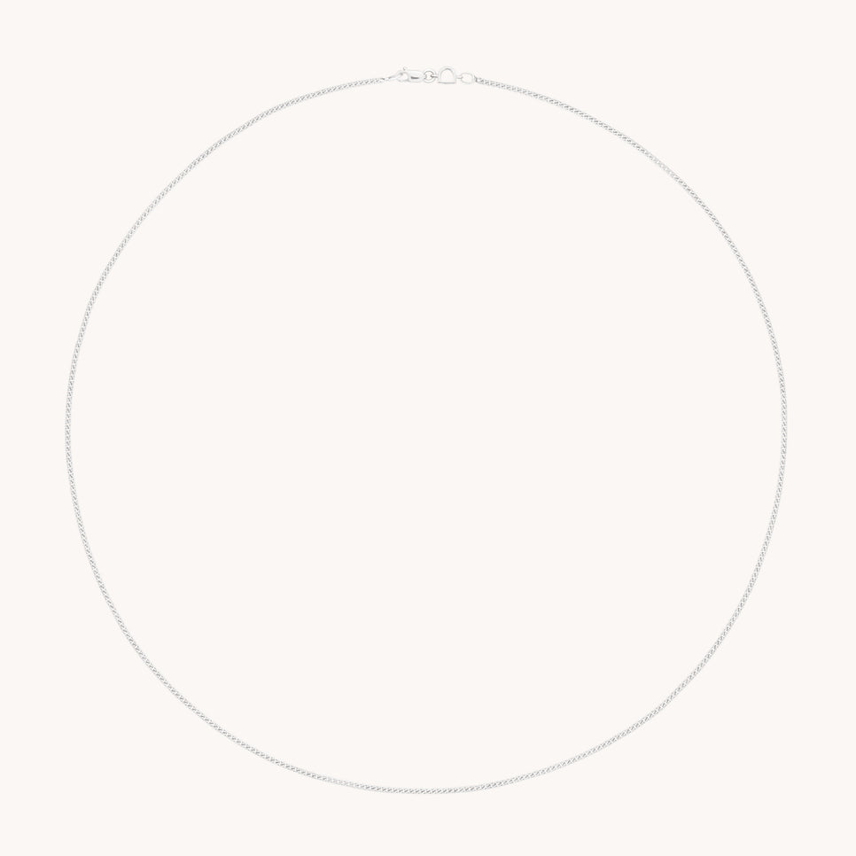 Bold Miyu Story Chain Necklace in Solid White Gold