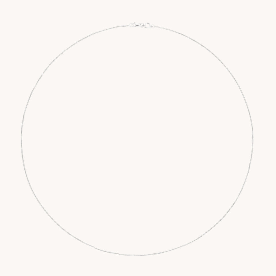 Miyu Story Chain Necklace in Solid White Gold