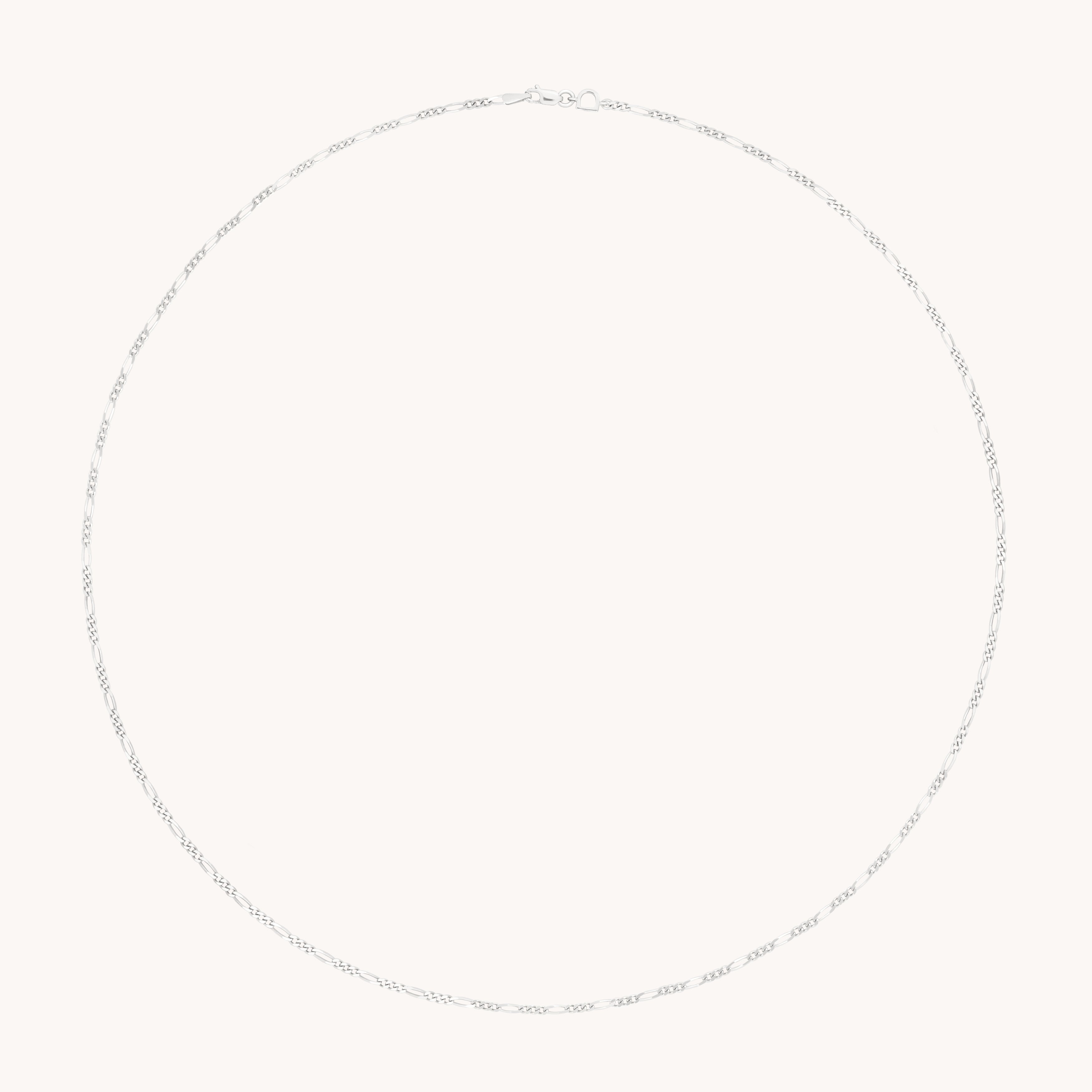 Soho Story Chain Necklace in Solid White Gold