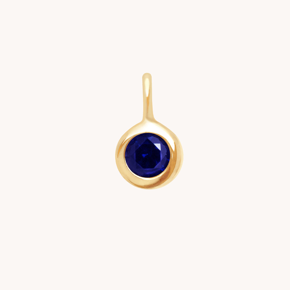 Lapis Wisdom Charm 9k Gold