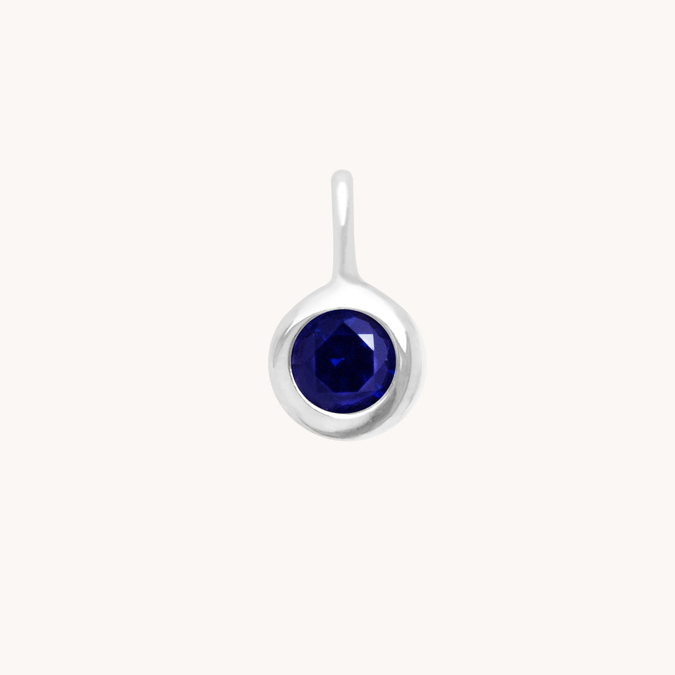 Lapis Wisdom Charm 9k White Gold