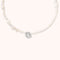 Pearl Beaded T-Bar Necklace in Silver