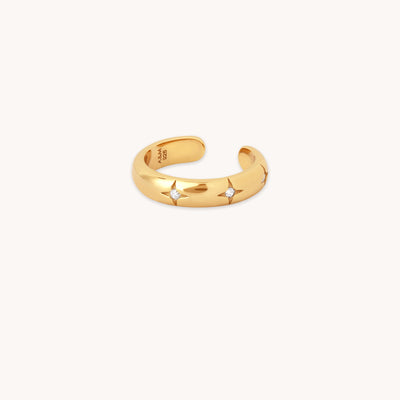 Cosmic Star Ear Cuff in Gold