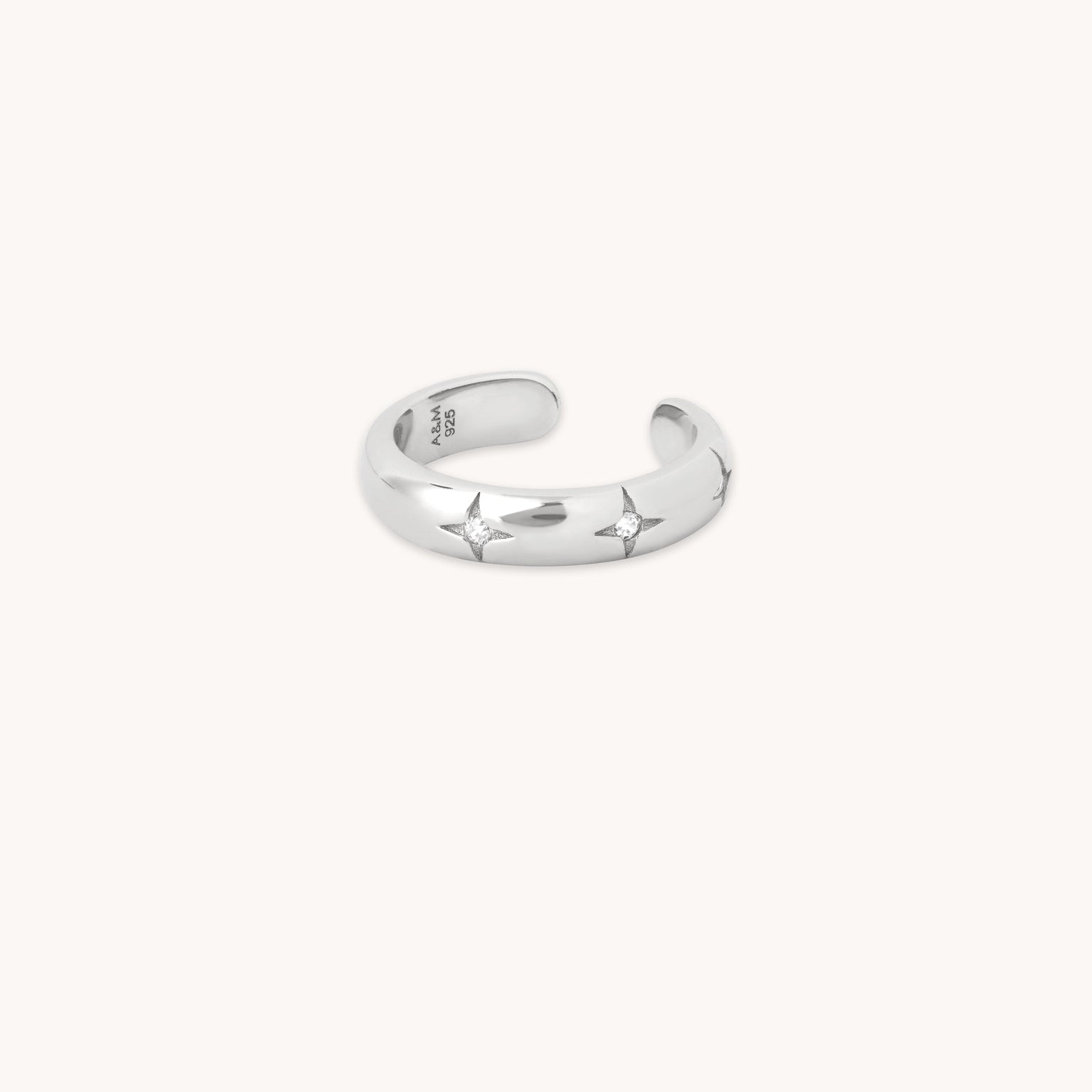 Cosmic Star Ear Cuff in Silver