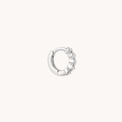 Illume Crystal 6.5mm Hoop in Silver