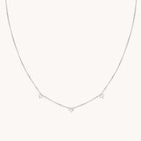 Cosmic Star Charm Necklace in Silver