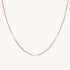 Station Navette Crystal Necklace in Rose Gold