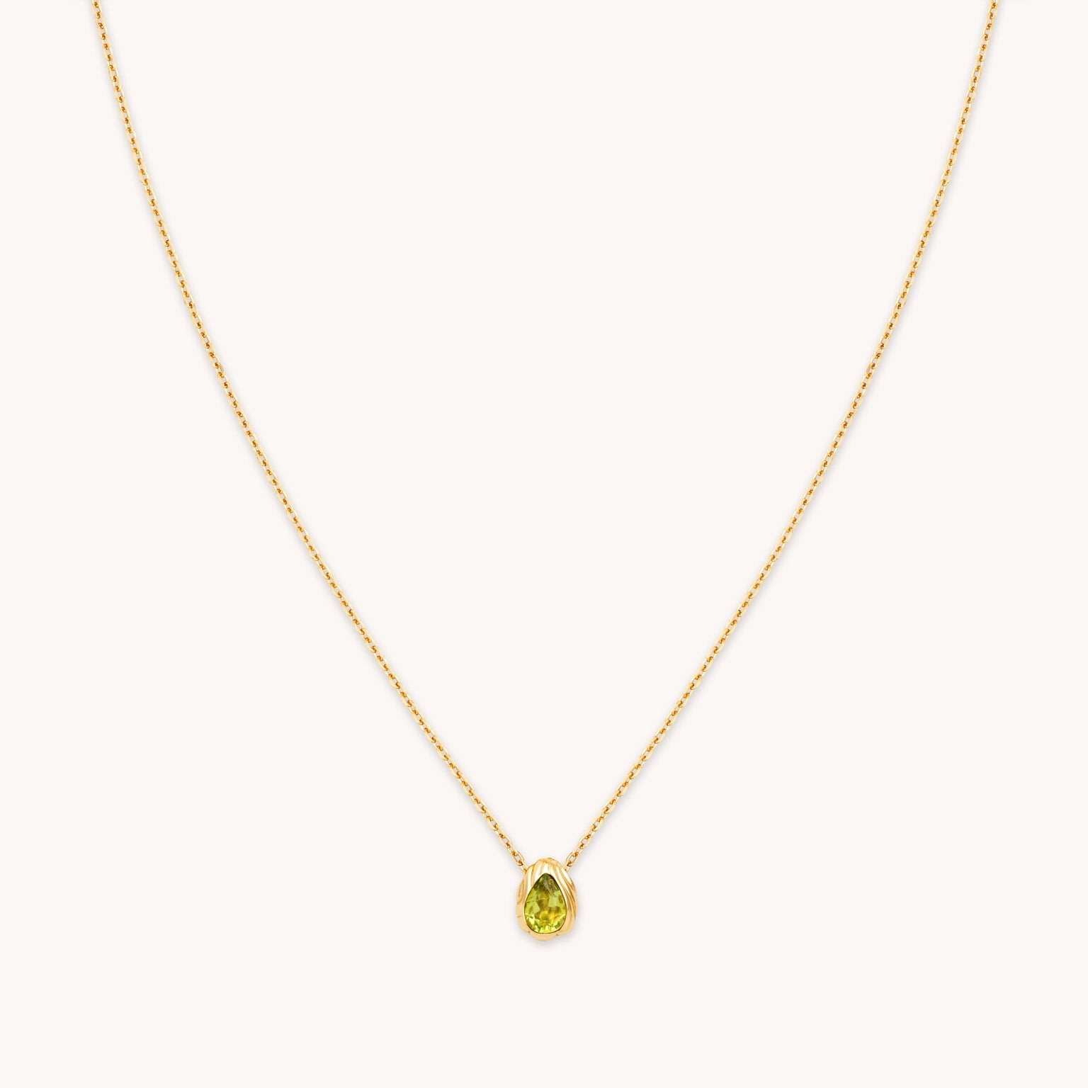 Olivine Pendant Necklace in Gold