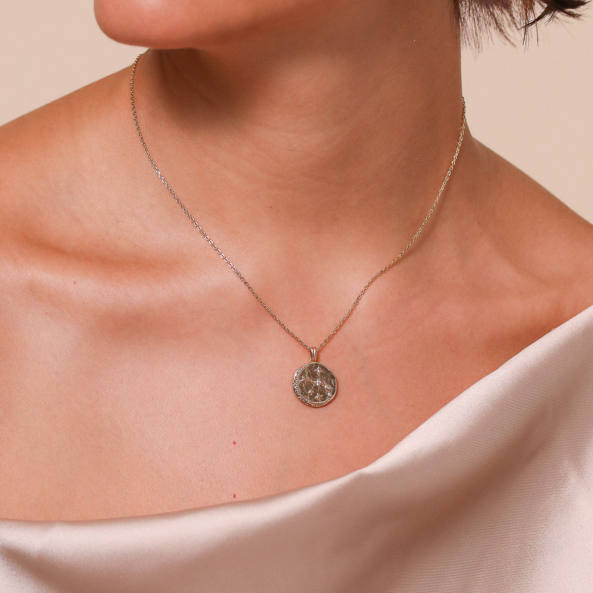 Zodiac Gift Set in Gold worn