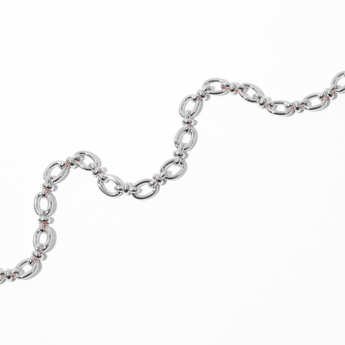 Open Link Chain Necklace in Silver flay lay