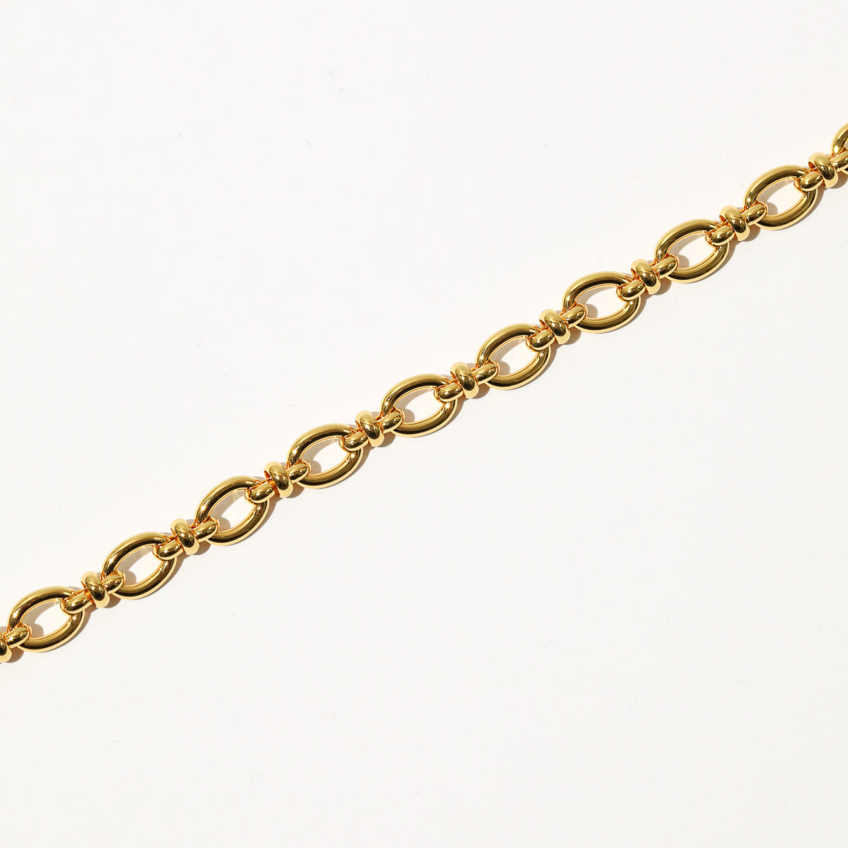 Open Link Chain Necklace in Gold flat lay